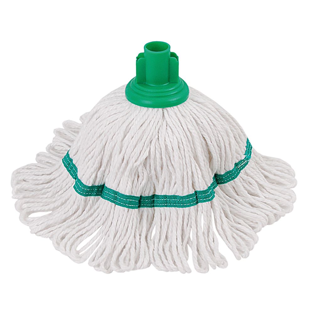 0bd5bdbe-a1f4-4d94-9fa9-fceaf3a55ec4.jpg Hygiene Hygiemix Socket Mop Head - Size 20 GREEN - Image 1