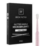 Glitter Handle Microbrushes - Light Pink Glitter