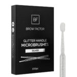 Glitter Handle Microbrushes - Silver Glitter