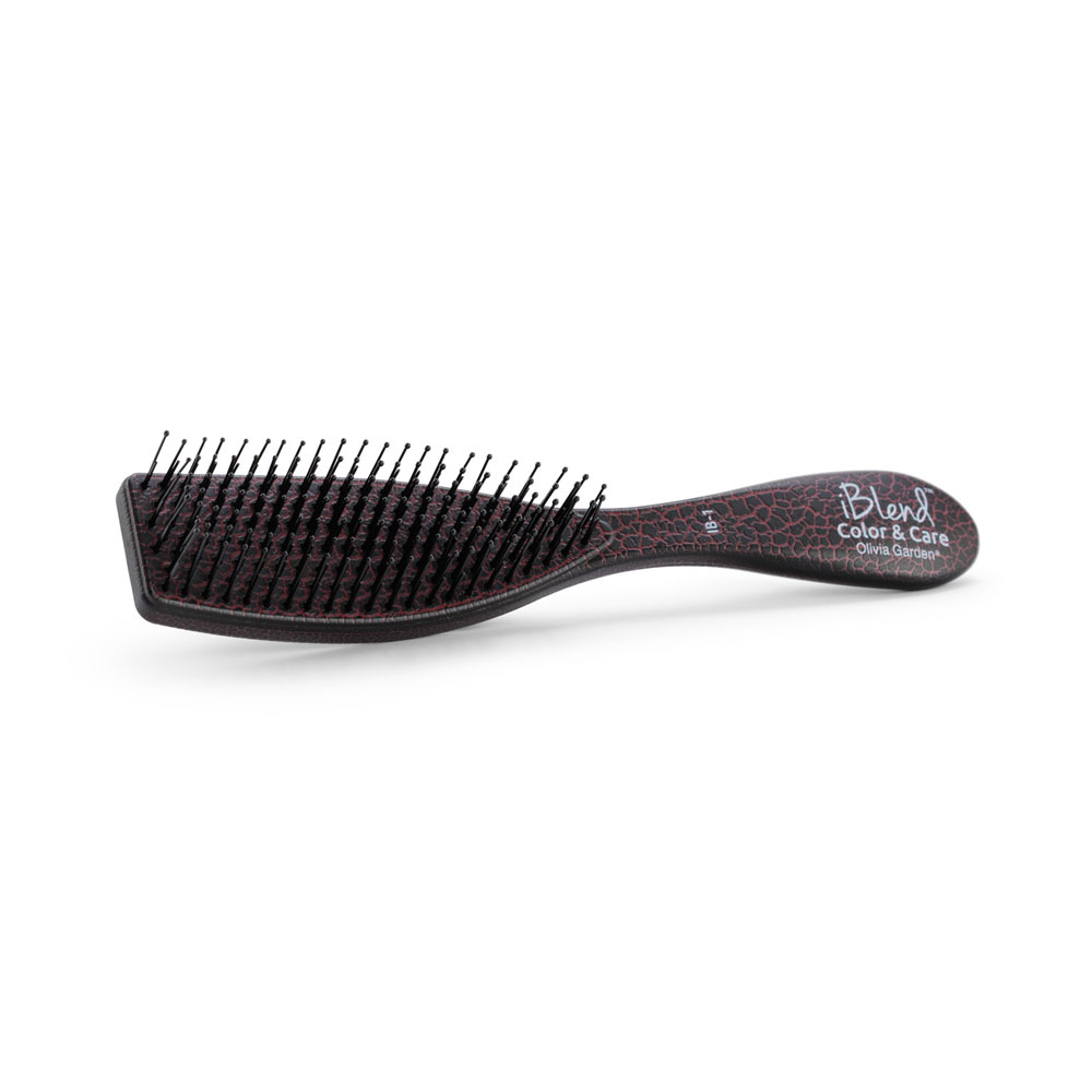 204a89b6-848a-4af8-8c3d-014268c7b132.jpg Olivia Garden Essential Style Blend Medium Hair Memory Flex Bristles Brush Red - Image 1