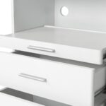 Elegant White Lacquered Wooden Trolley with Drawers 1035A - Image 2
