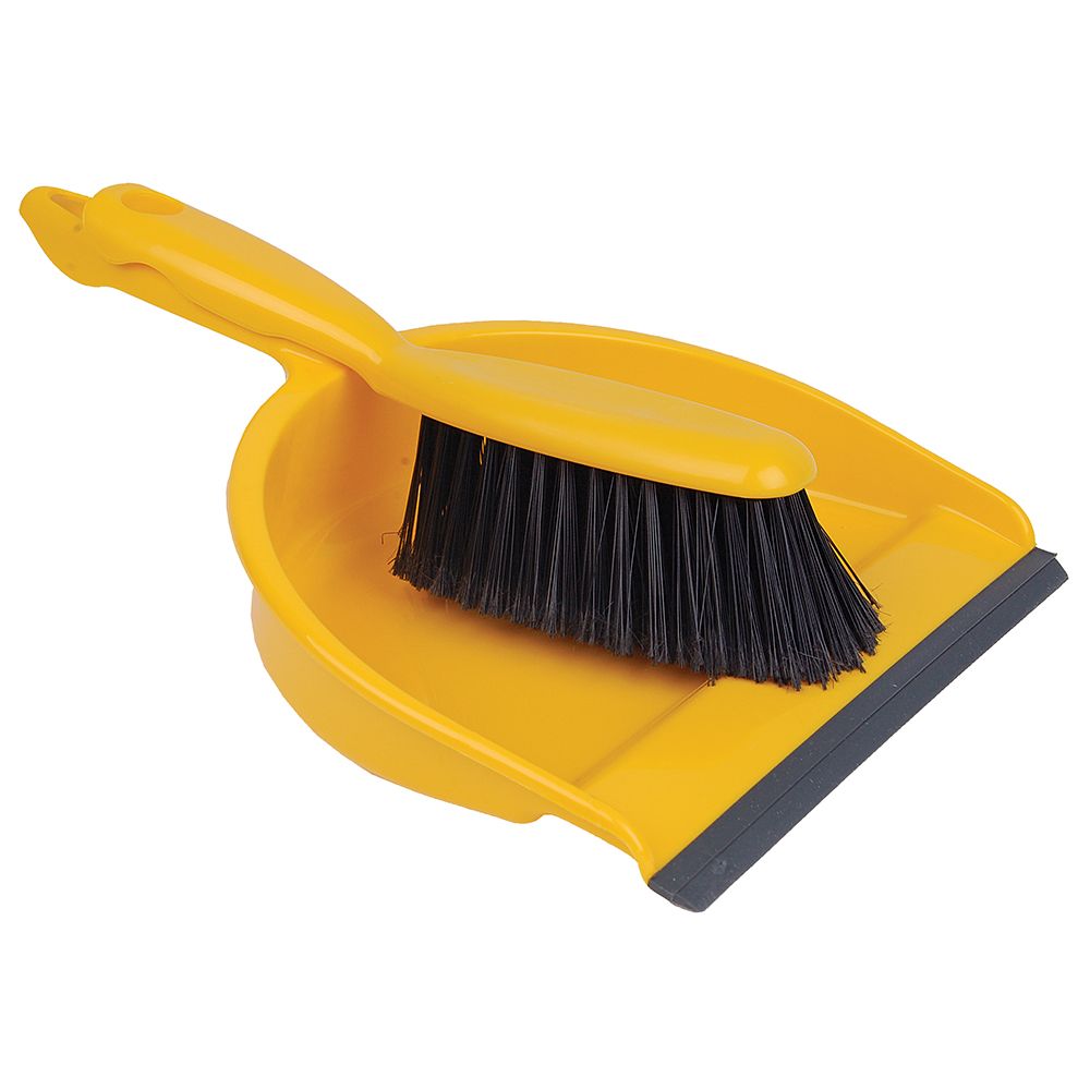 2bcf5a34-4e68-4410-b6d1-3b13cc8ed54f.jpg Dustpan and Brush Set YELLOW - Image 1