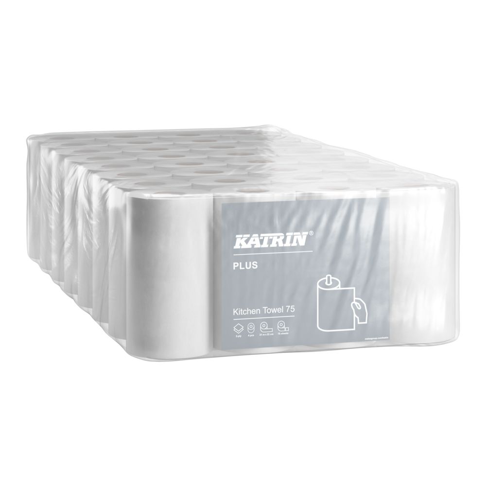 35700561-447f-4897-8b9c-5cbd0f7695e5.jpg Katrin Plus 75 2ply Luxury Kitchen Roll (Case of 32) - Image 1