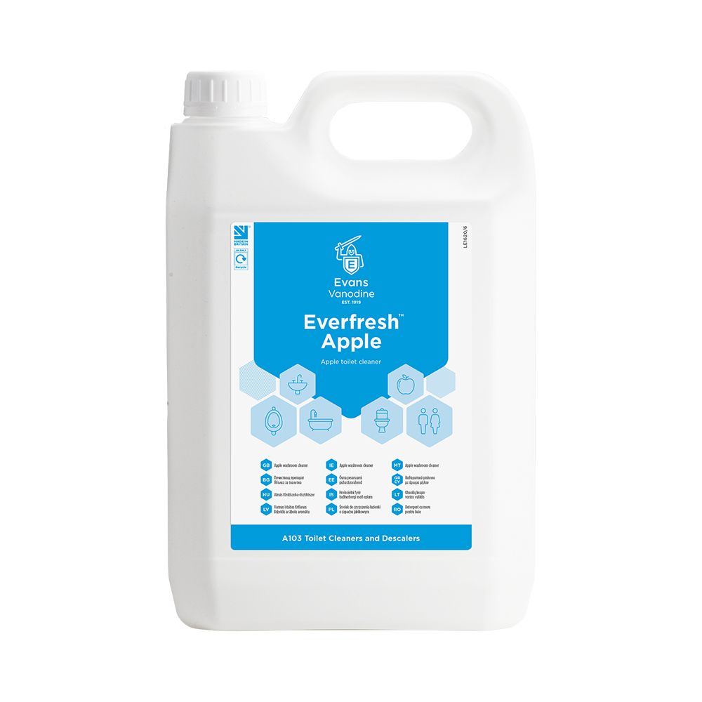 35da05fc-77e8-48fd-89fd-34159e12d456.jpg Evans Everfresh Apple Toilet Cleaner 5 Litre - Image 1