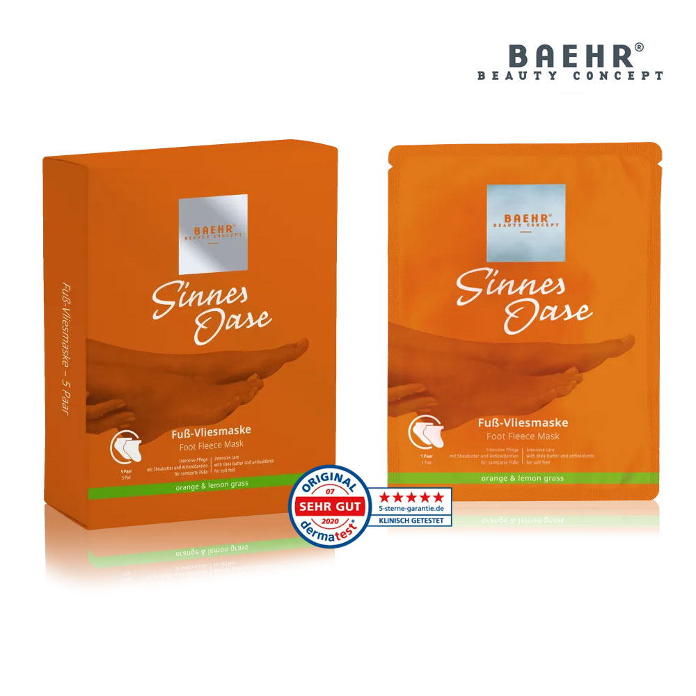 41d12b1a-fe6e-4a69-83f2-90652417995a.jpg BAEHR Sinnes Oase Fleece Foot Mask 1 pair - Image 1
