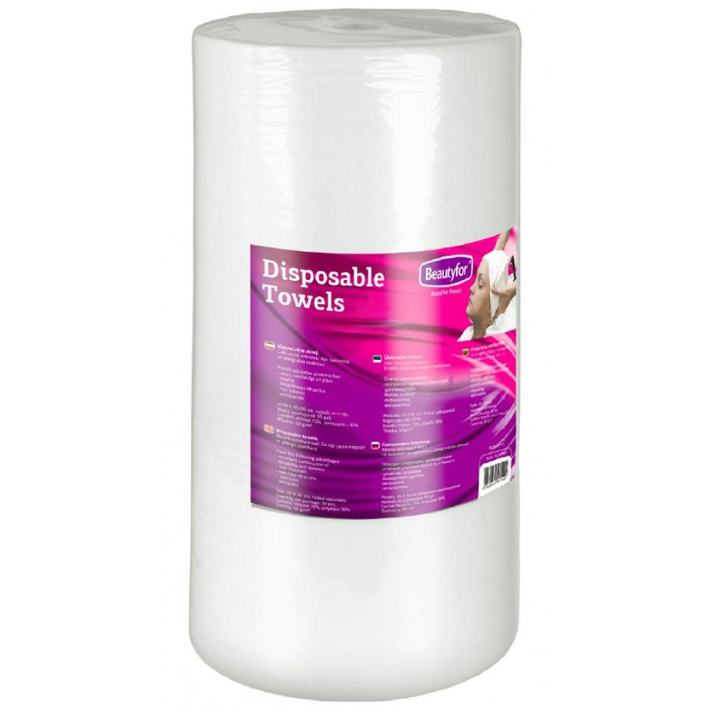 45515b34-d1da-4e4c-81ff-fb9cac6d31d8.jpg Disposable Soft Spunlace Towels in Roll (35x70) (Pack of 100) - Image 1