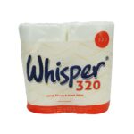 Whisper 2 ply Toilet Rolls - 320 sheets per roll (36 Rolls)