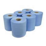 Fine Touch Blue 2ply Centre Feed Roll 165mm X 120mm (Case of 6)