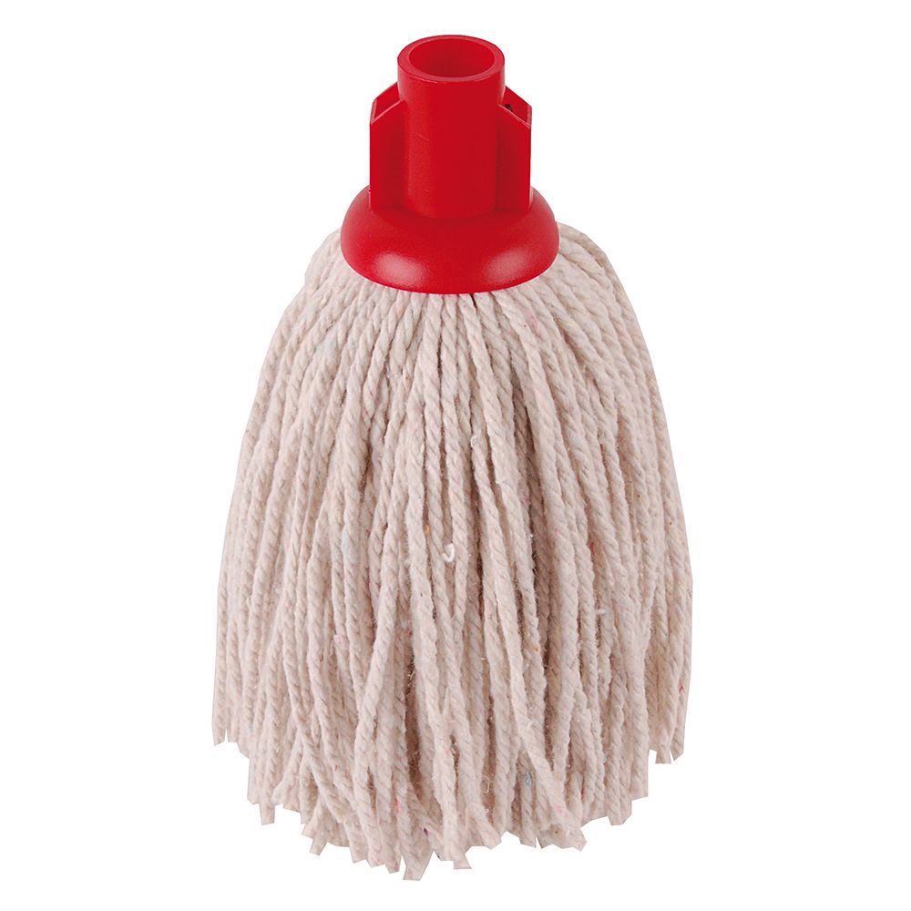 5933eec7-d16a-4191-9bcc-129830b11a3e.jpg Hygiene PY Yarn Socket Mop Head - Size 14 RED - Image 1