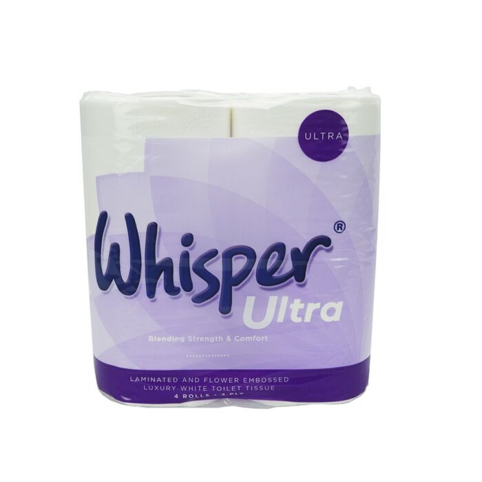 Whisper Ultra 3 ply Luxury Toilet Rolls (40 Rolls) - Image 1