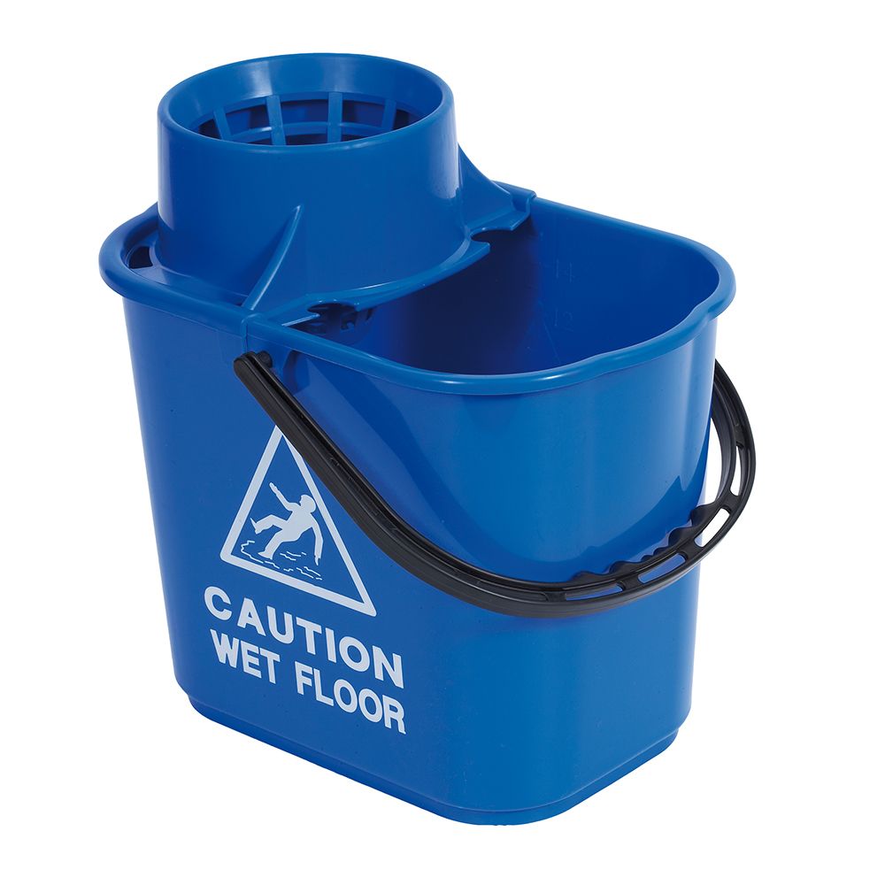 828baab1-7ec5-41dc-9ba0-0a3abe3f691e-2.jpg 15 Litre Professional Mop Bucket with Wringer BLUE - Image 1