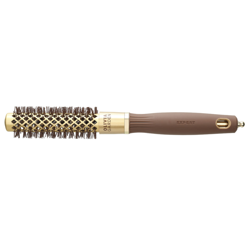 885e2a02-9f49-4321-8246-a4440567f83d.jpg Olivia Garden Expert Blowout Shine Wavy Bristles Gold & Brown Brush 20mm - Image 1