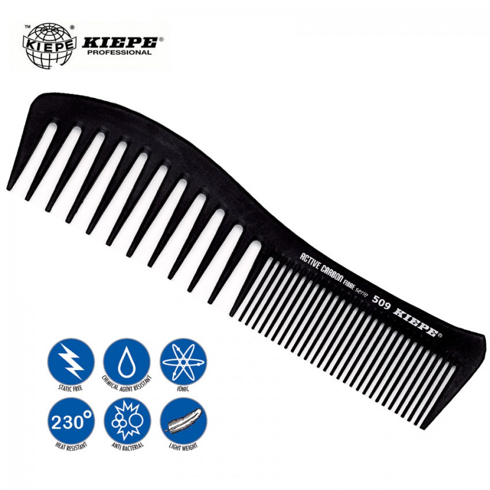 9783b1ca-b8cf-48cc-bf66-6591232acd06.jpg KIEPE Active Carbon Fibre Comb 509 195x50mm - Image 1