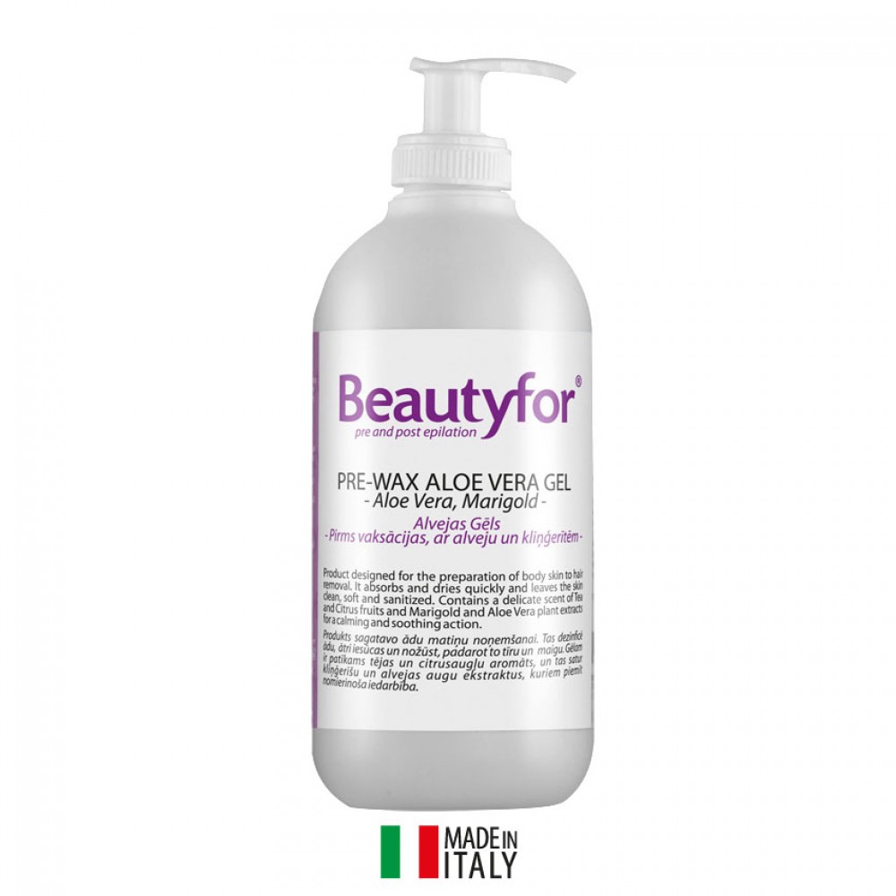 a5e3da9c-2e0f-4d74-9eb1-98ec88ec81d0.jpg Beautyfor Pre Wax Aloe Vera Gel 500 ml - Image 1