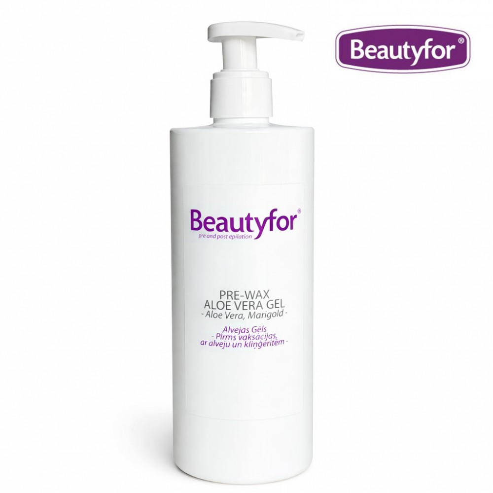 a69bbc45-f3fc-41de-b10e-1d5ec12135e6.jpg Beautyfor Pre Wax Aloe Vera Gel 500 ml - Image 1