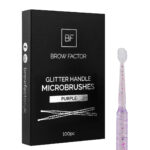 Glitter Handle Microbrushes - Purple Glitter