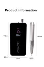 BLACK Electric Nail Drill Machine 80W 35000 RPM - Image 2