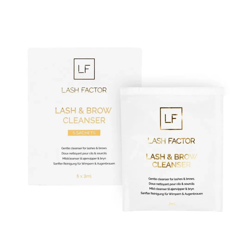 db012697-da39-4065-93a4-59614e2c4273.webp Lash Factor Lash & Brow Cleanser Sachets - Pack of 5 - Image 1